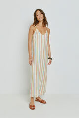 Milano Vestido con escote en pico y tirantes Coral