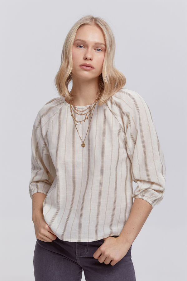 Fifty Outlet Blusa abullonada Azul