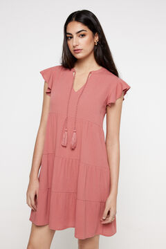 Fifty Outlet Vestido Bambula. Rosa