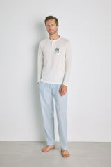 Milano Pijama de punto y tela Blanco