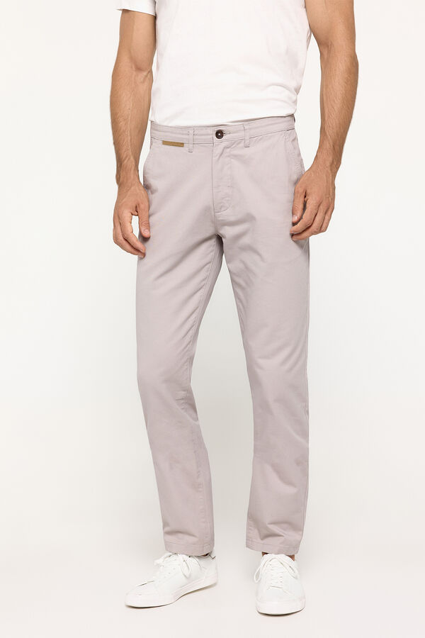 Fifty Outlet Pantalón chino liso Beige