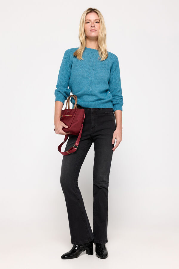 Fifty Outlet Jersey grueso calado azul Azul