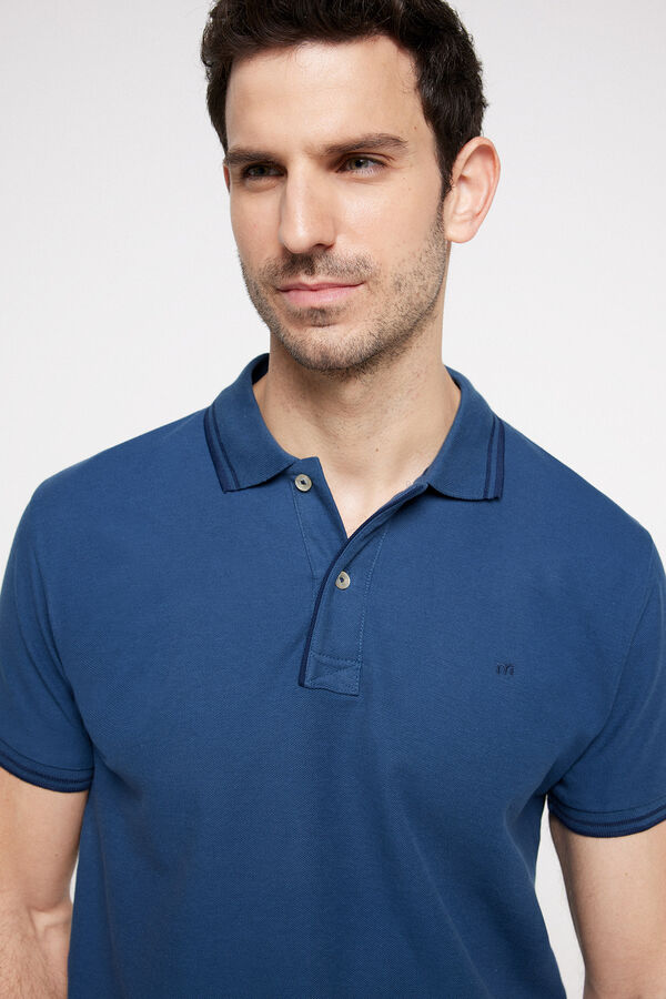 Fifty Outlet Polo Tipping Contraste Azul