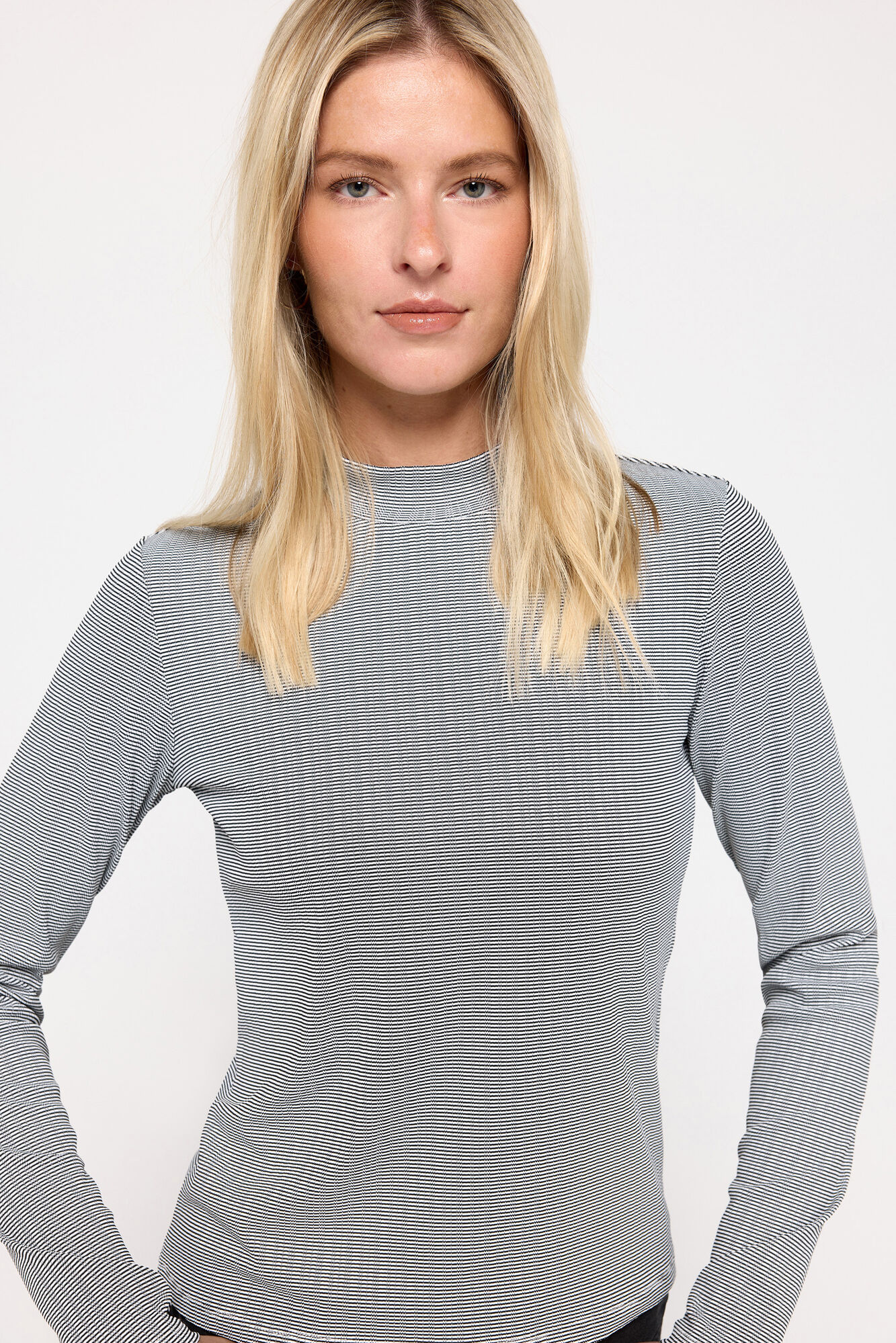 Milano Camiseta de rayas cuello perkins