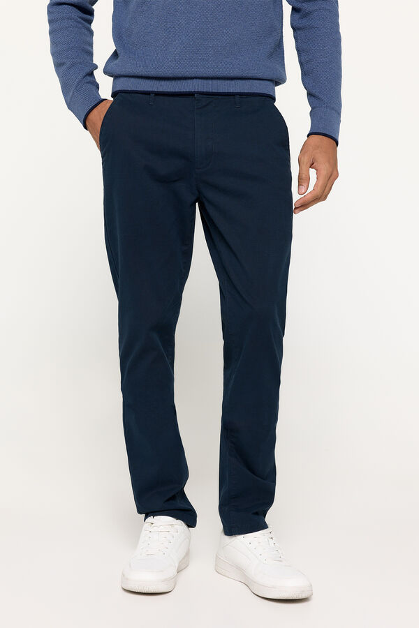 Fifty Outlet Pantalón chino print Azul