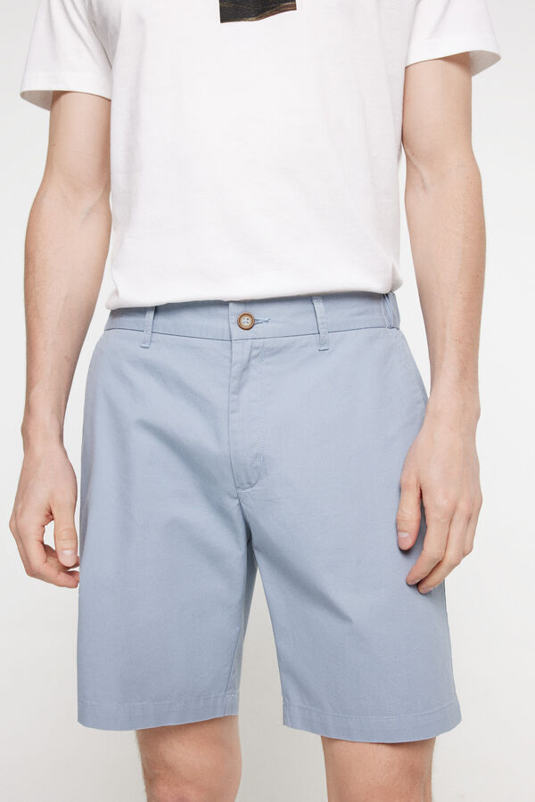Fifty Outlet Bermudas clásicas algodón lisas Azul