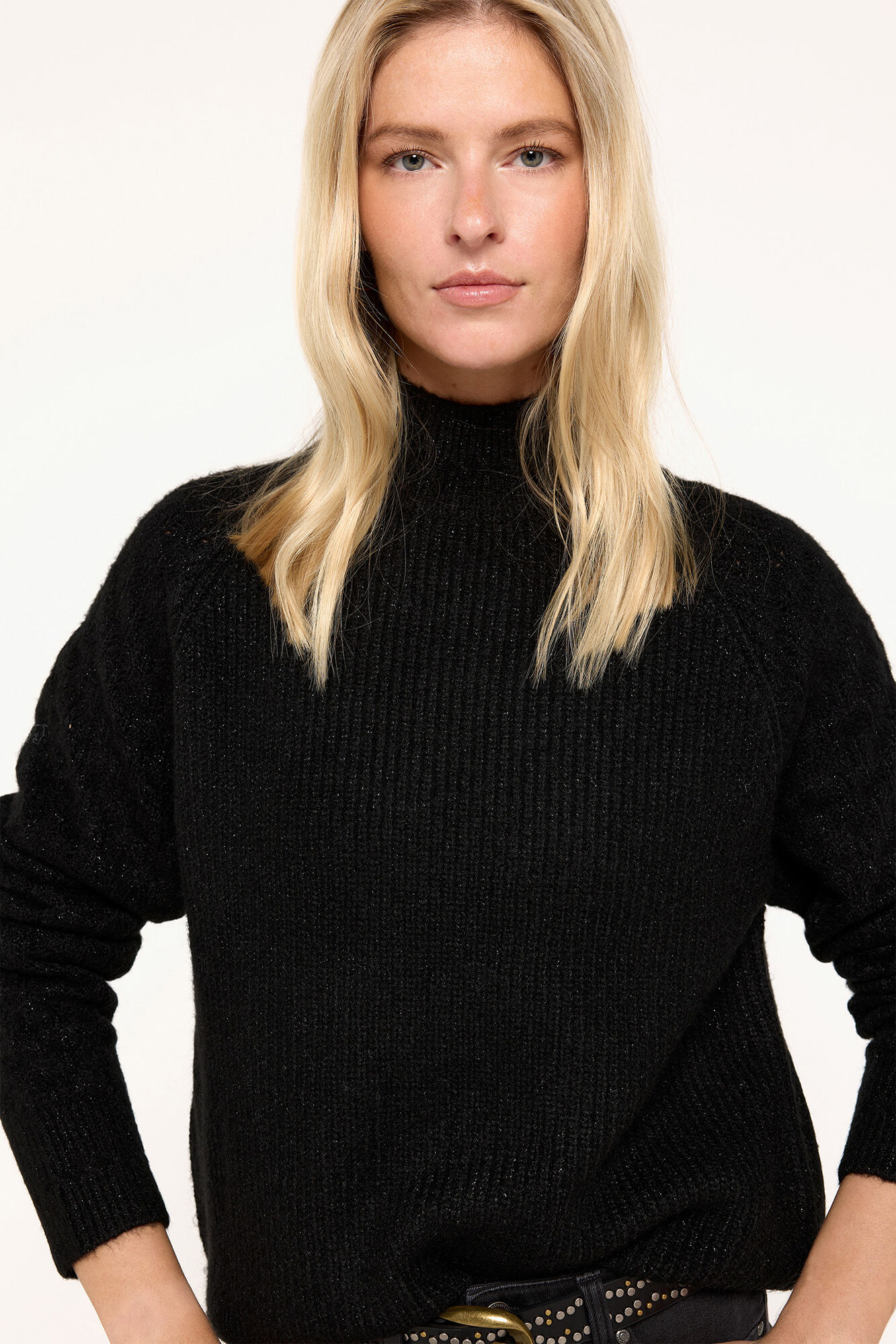 Milano Jersey grueso calado hilo lurex