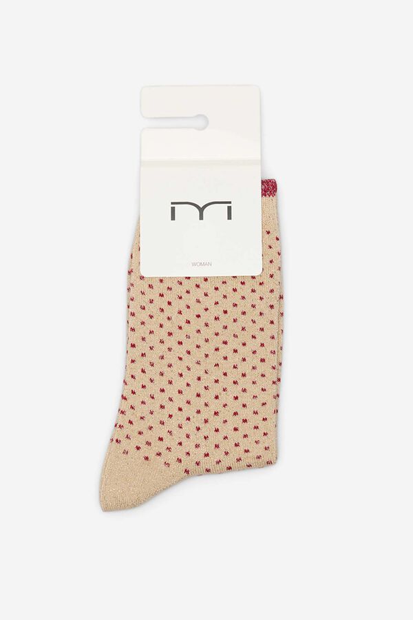 Fifty Outlet Calcetines lunares lurex Granate