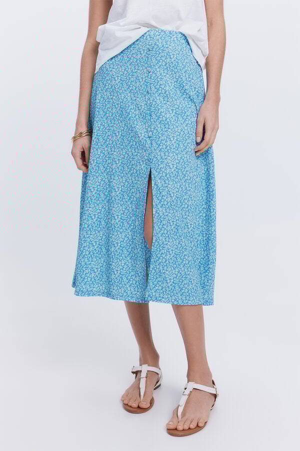 Fifty Outlet Falda midi circular Azul