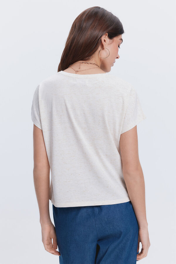 Fifty Outlet Camiseta mezcla lurex Morado/Lila