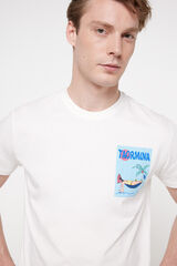Milano Camiseta estampada 100% algod&oacute;n Blanco