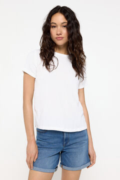 Fifty Outlet Playera manga corta calidad con estructura. Blanco