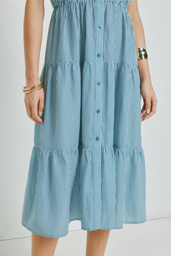 Milano Vestido escote en pico Azul Oscuro