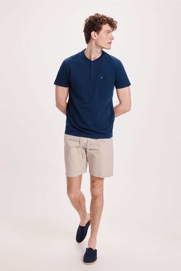 Fifty Outlet Camiseta Cuello Panadero Navy