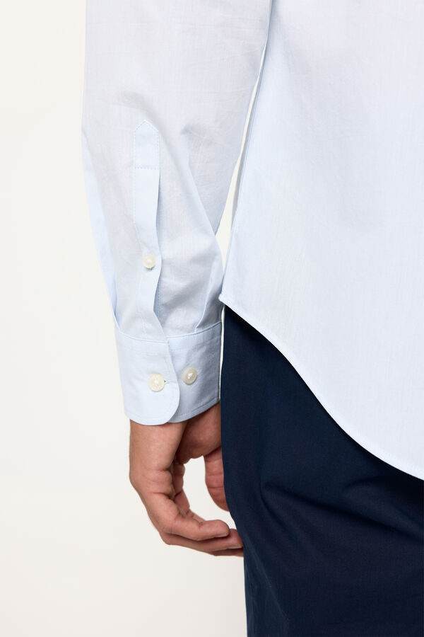 Fifty Outlet Camisa popelín lisa Azul