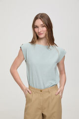 Fifty Outlet Playera botones hombros Verde