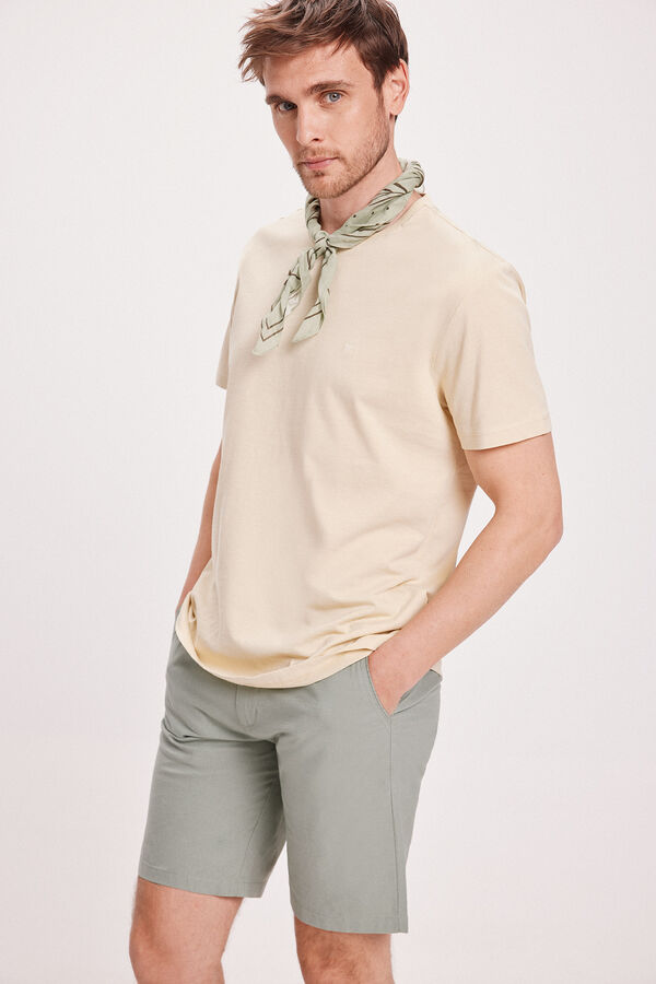 Fifty Outlet Camiseta Básica Kaki Claro