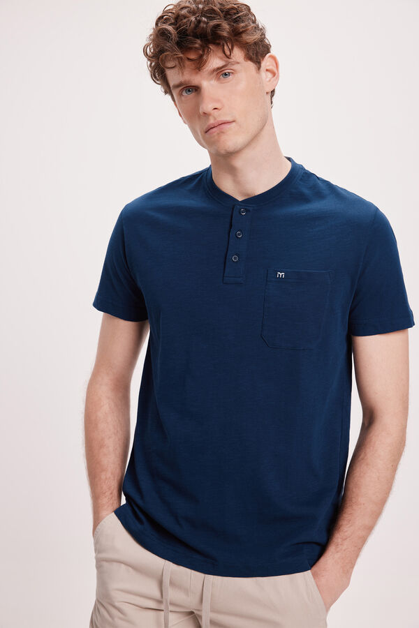 Fifty Outlet Camiseta Cuello Panadero Navy