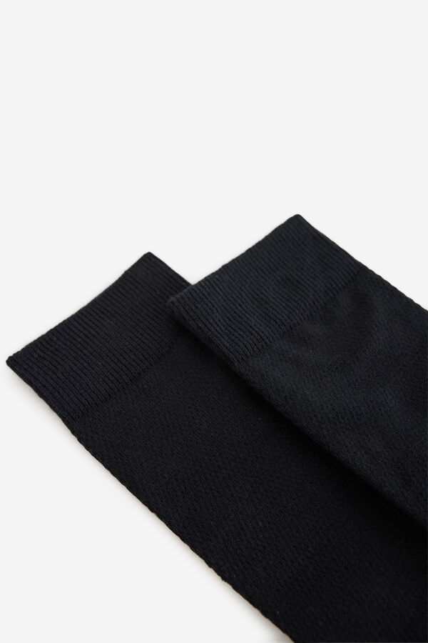 Fifty Outlet Calcetines básicos con estructura Negro