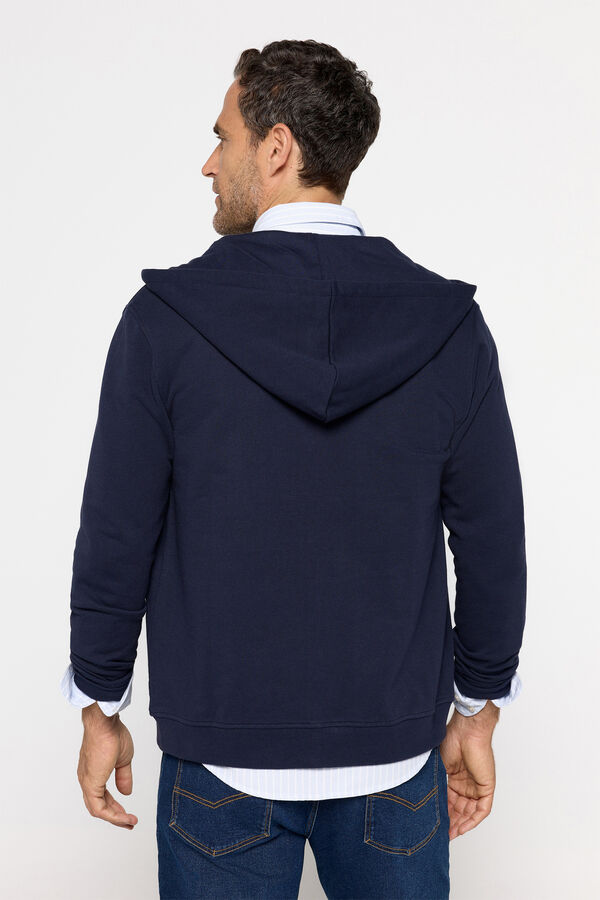Fifty Outlet Sudadera algodón con capucha Navy