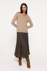 Milano Falda midi vuelo Beige/Claro