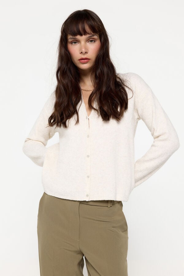 Fifty Outlet Cárdigan en tejido soft Beige