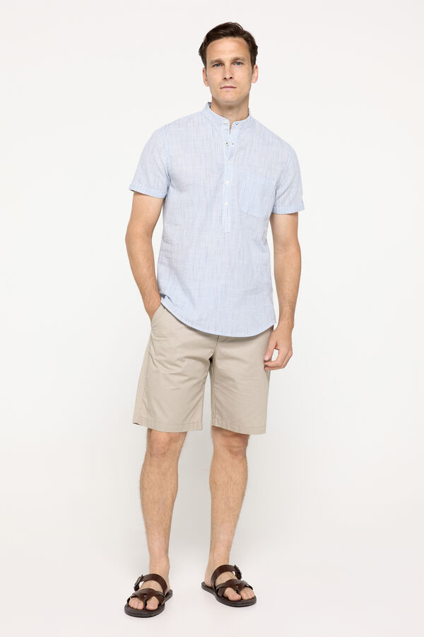 Milano Camisa mao polera Azul
