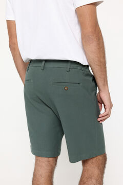 Fifty Outlet Bermudas aspecto lino. Verde