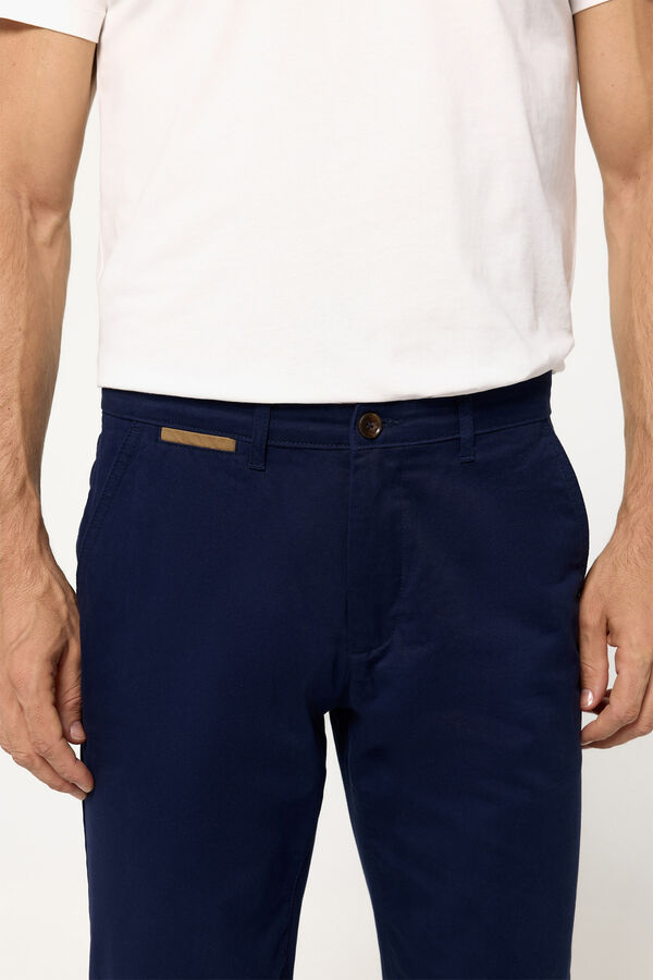 Fifty Outlet Pantalón chino liso Navy