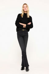 Fifty Outlet Jersey grueso calado hilo lurex Negro