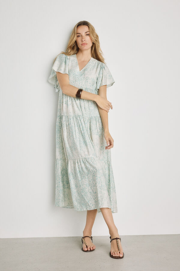 Milano Vestido escote pico Verde