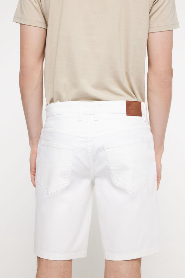 Fifty Outlet Bermudas cinco bolsillos. Blanco