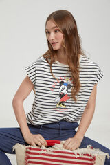 Fifty Outlet Playera de rayas licencia Minnie Mouse natural