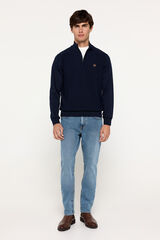 Milano Jersey Media Cremallera Navy