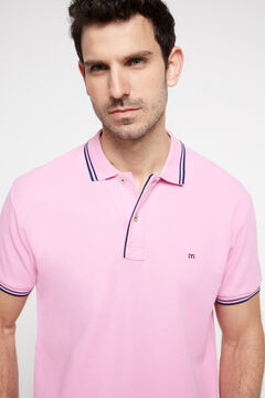 Fifty Outlet Polo Tipping Contraste Rosa