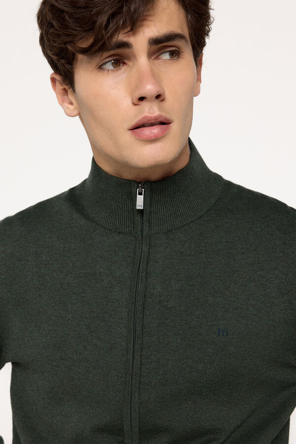 Fifty Outlet Chaqueta tejido cierre Verde