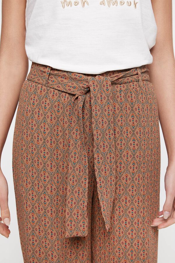 Milano Pantal&oacute;n culotte crop Tostado