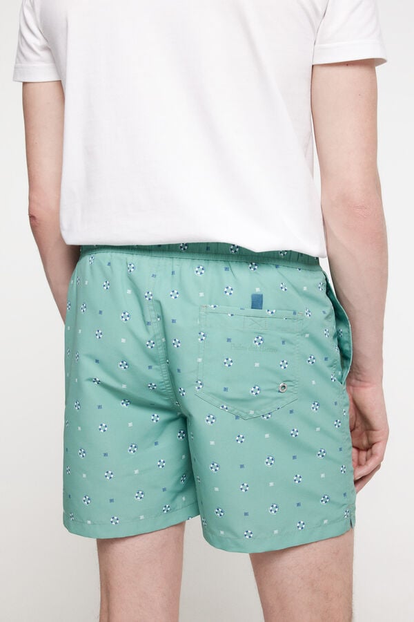 Pedro del Hierro Ba&ntilde;ador con estampado mini flotador PDH. Azul