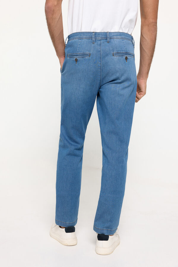 Fifty Outlet Chino denim algodón Azul
