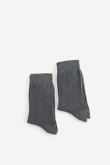 Fifty Outlet Calcetines básicos con estructura Gris Oscuro
