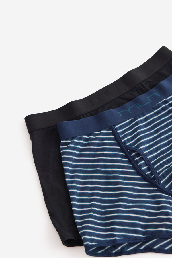 Milano Pack boxer liso y estampado Navy
