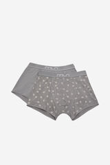 Milano Pack boxer liso y estampado Gris
