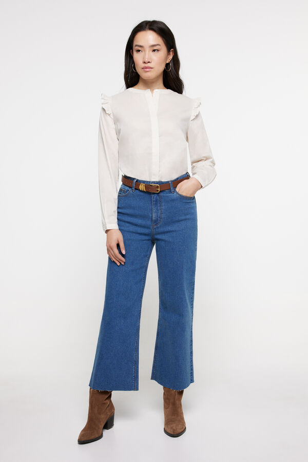 Fifty Outlet Pantalón Culotte Denim Azul