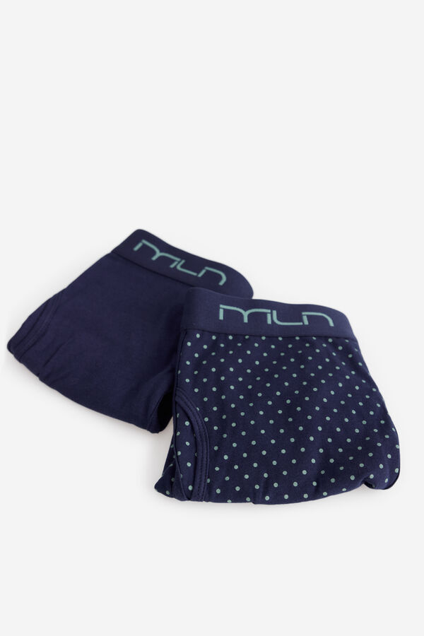Milano Pack boxer liso y estampado Navy