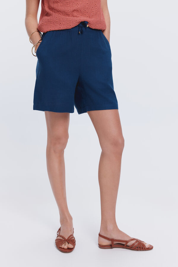Fifty Outlet Bermuda de lino Azul