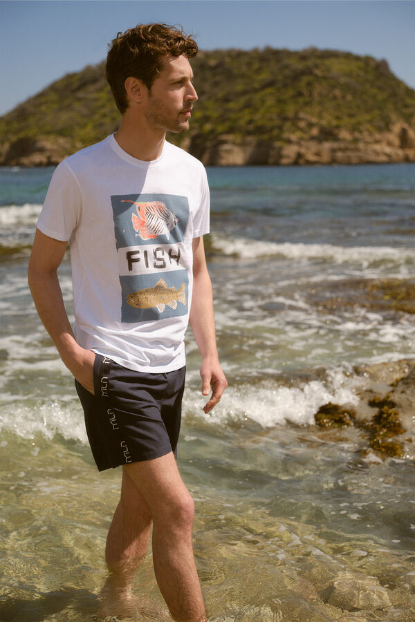Fifty Outlet Camiseta Estampada Blanco
