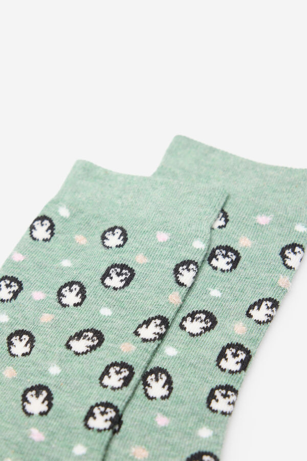 Fifty Outlet Calcetines con print posicional natural