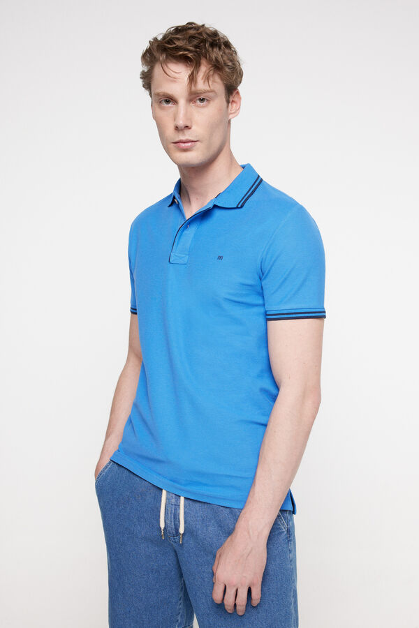 Fifty Outlet Polo Tipping Contraste Azul