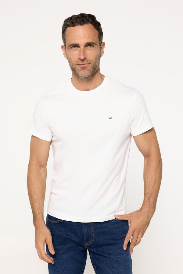 Fifty Outlet Playera básica 100% de algodón Blanco