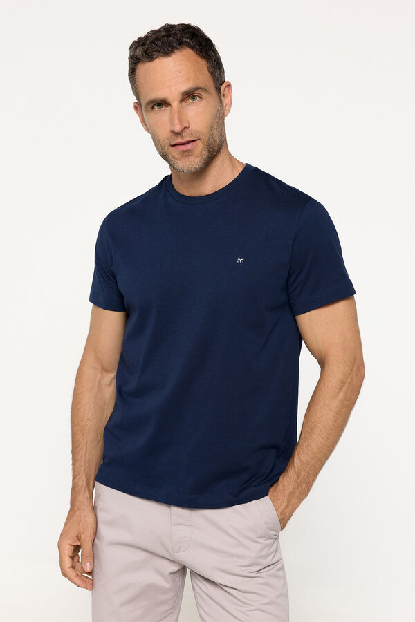 Fifty Outlet Playera básica 100% de algodón Navy